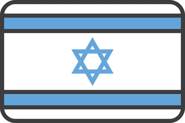 以色列国旗 矢量图解 — 图库矢量图片