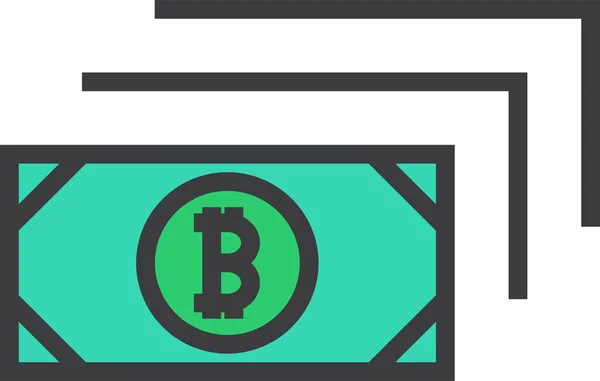 Bitcoin Icono Web Diseño Simple Vector — Vector de stock