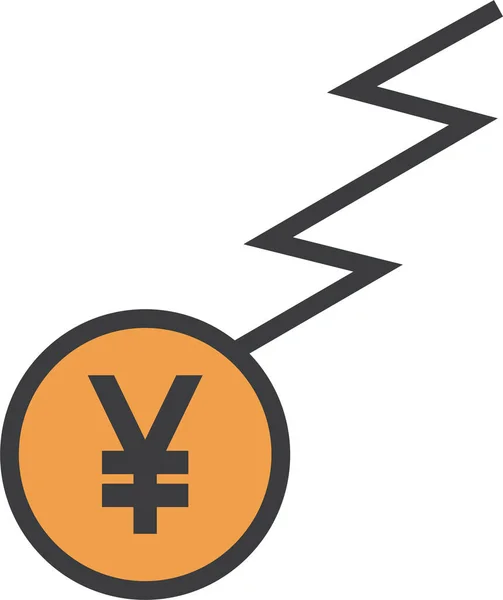 Yen Currency Web Icon Semplice Illustrazione Vettoriale — Vettoriale Stock