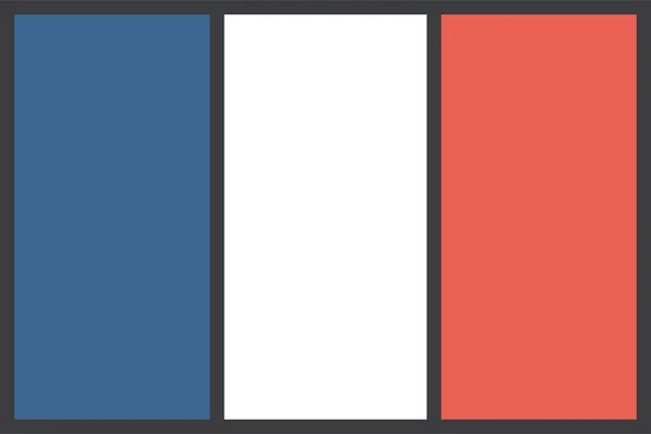 Francia Country Flag Illustrazione Vettoriale — Vettoriale Stock