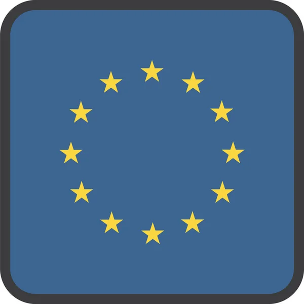 Europese Unie Land Vlag Vector Illustratie — Stockvector
