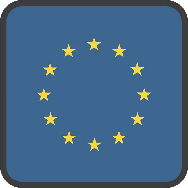 Bandera Del País Unión Europea Ilustración Vectorial — Vector de stock