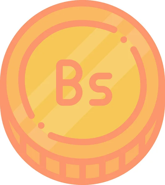 Monnaie Bolivienne Illustration Vectorielle Icône Web — Image vectorielle