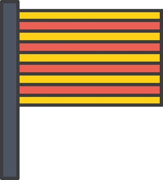 Флаг Каталонии Векторная Иллюстрация — стоковый вектор