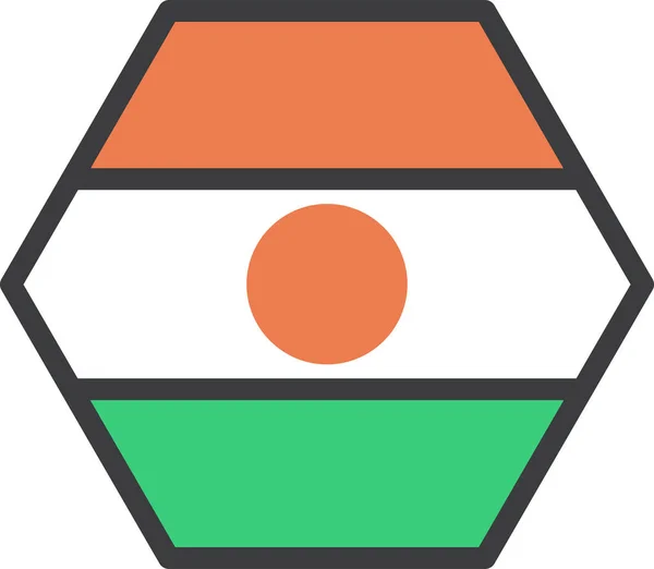 Niger Country Flag Illustrazione Vettoriale — Vettoriale Stock