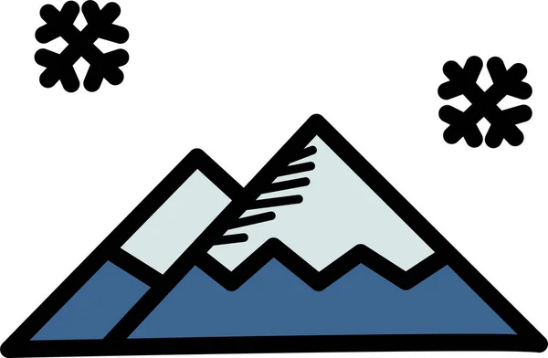 Icône Web Montagne Illustration Simple — Image vectorielle