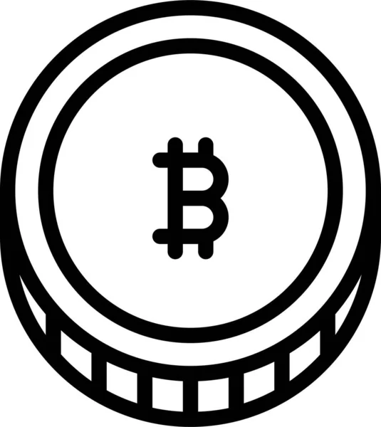 Bitcoin Icono Web Diseño Simple Vector — Archivo Imágenes Vectoriales