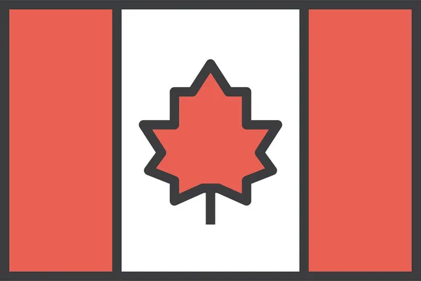 Bandera Canadiense Ilustración Vectorial — Vector de stock