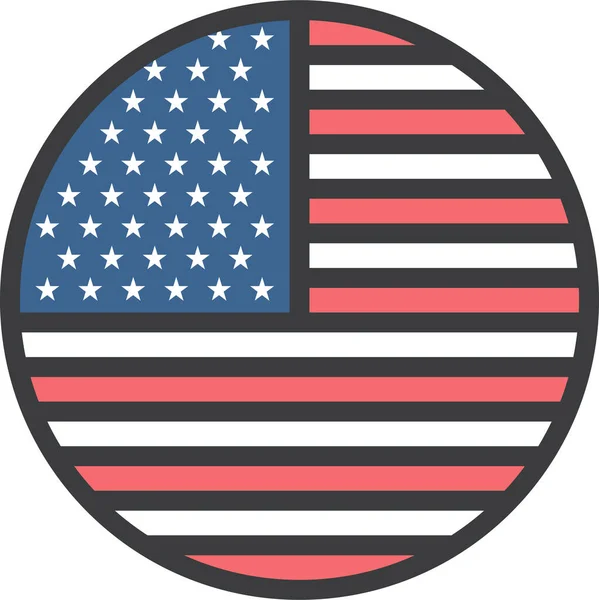 Usa Paese Bandiera Vettoriale Illustrazione — Vettoriale Stock