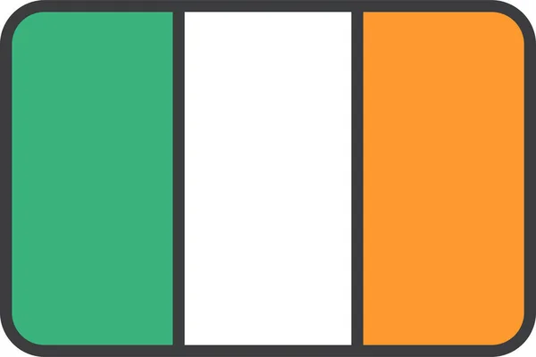 Ierland Land Vlag Vector Illustratie — Stockvector