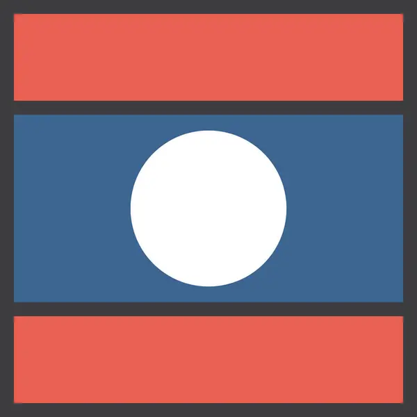 Σημαία Χώρας Laos Διανυσματική Απεικόνιση — Διανυσματικό Αρχείο