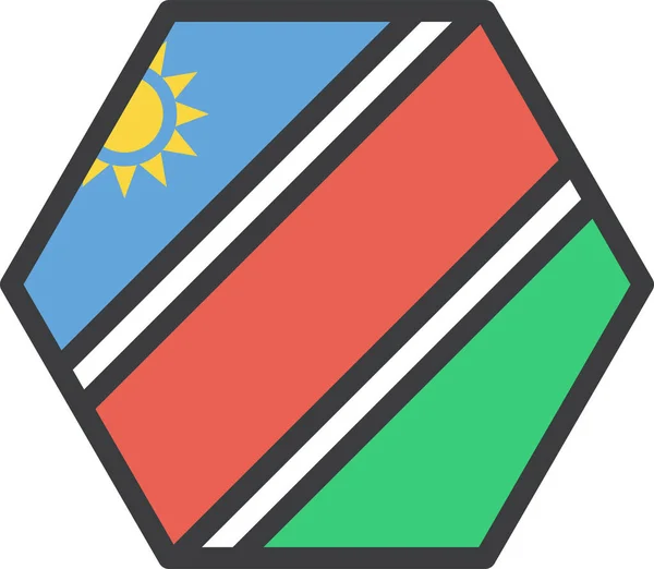 Flaga Kraju Namibia Ilustracja Wektora — Wektor stockowy