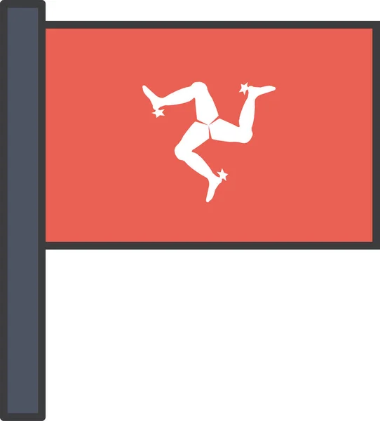 Флаг Острова Векторная Иллюстрация — стоковый вектор