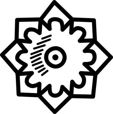 Gördüm. Web simgesi basit illüstrasyon