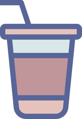 Kahve. Web simgesi basit illüstrasyon 