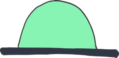 Plaj şapkası ikonu. Sörf tahtası vektörünün basit gösterimi.