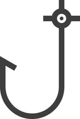 Balık tutmak. Web simgesi basit illüstrasyon  