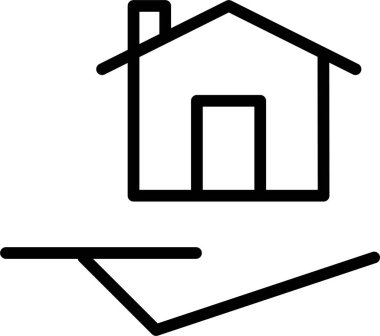 Ev. Web simgesi basit illüstrasyon