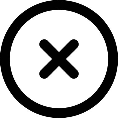 İptal et. Web simgesi basit illüstrasyon