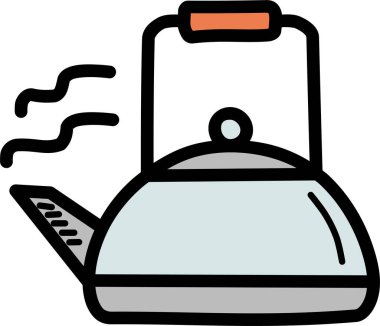 Çaydanlık. Web simgesi basit illüstrasyon 