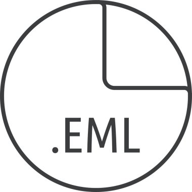 eml dosya biçiminin vektör illüstrasyonu