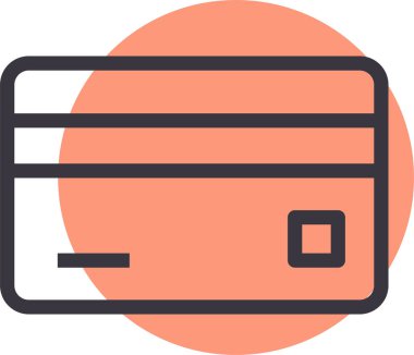 Kredi kartıyla. Basit resimleme 