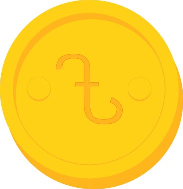 Altın sikke web simgesi basit illüstrasyon 