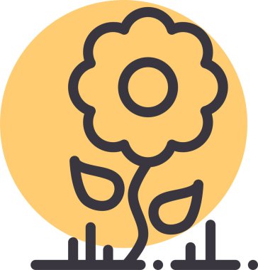 çiçek web simgesi basit illüstrasyon