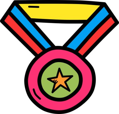 Madalya. Web simgesi basit illüstrasyon