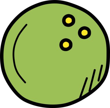 Bowling web simgesi basit illüstrasyon