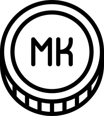 kwacha web simgesi, basit vektör illüstrasyonu 