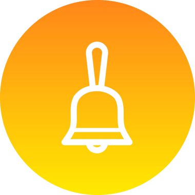 Jingle bell web simgesi, basit vektör illüstrasyonu