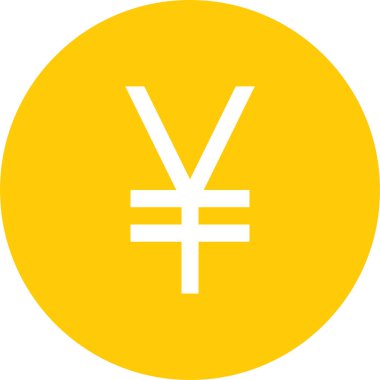 yen para birimi web simgesi, basit vektör illüstrasyonu