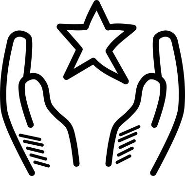 Elini ver. Web simgesi basit illüstrasyon