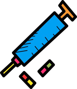 Enjeksiyon. Web simgesi basit tasarım