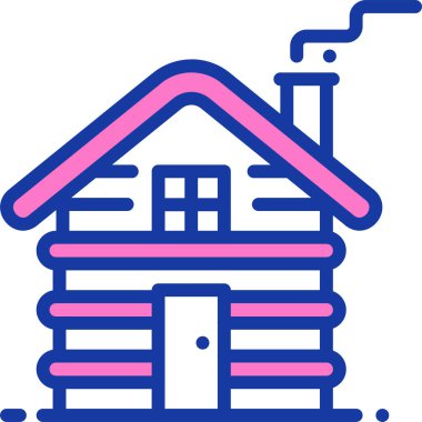 Ev. Web simgesi basit illüstrasyon