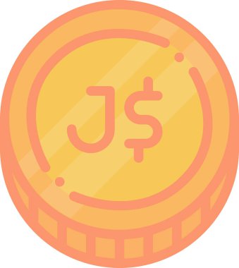 Jamaika Doları. Web simgesi vektör illüstrasyonu