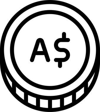 Avustralya Doları. Web simgesi vektör illüstrasyonu