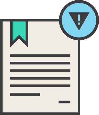 Bir belge dosya simgesinin vektör illüstrasyonu 