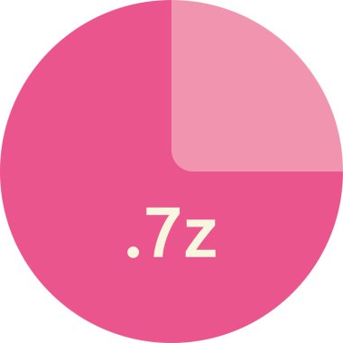 7z dosya biçiminin vektör illüstrasyonu