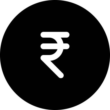 Rupi para birimi web simgesi, basit vektör illüstrasyonu 