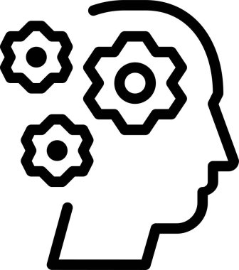 Beyin. Web simgesi basit illüstrasyon