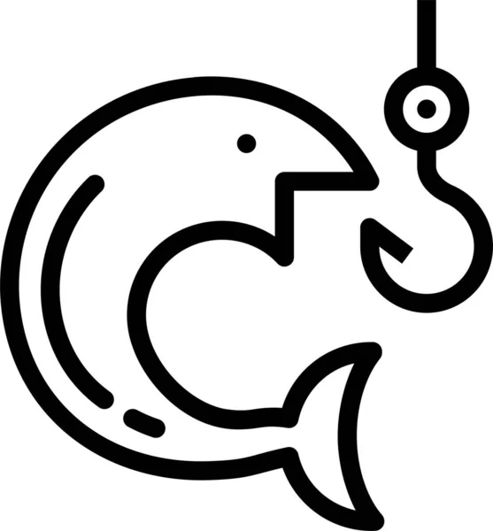 Fischerei Web Symbol Einfache Illustration — Stockvektor