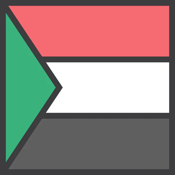 Sudan Bandera Ilustración Vectorial — Vector de stock