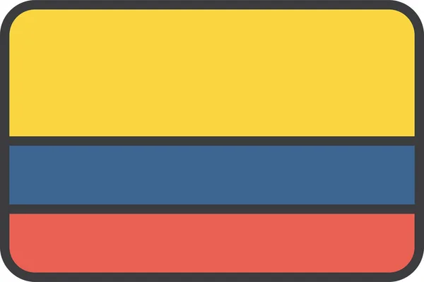 Флаг Колумбии Векторная Иллюстрация — стоковый вектор