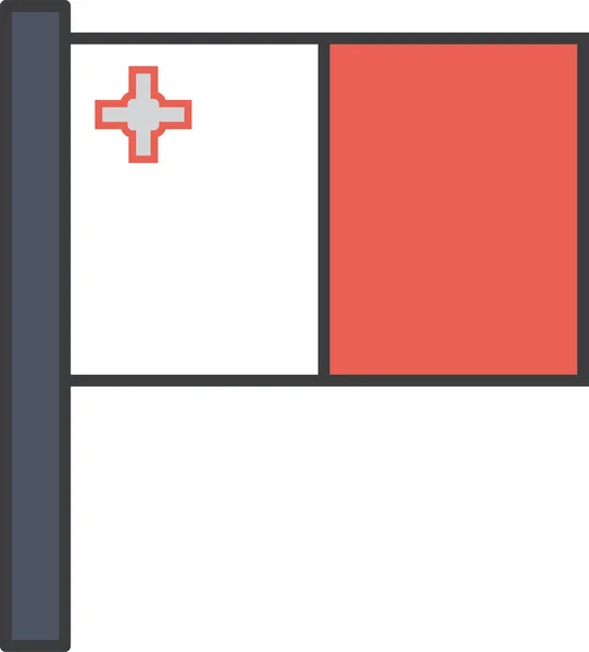 Malta Country Flag Vektorillustration — Stockvektor