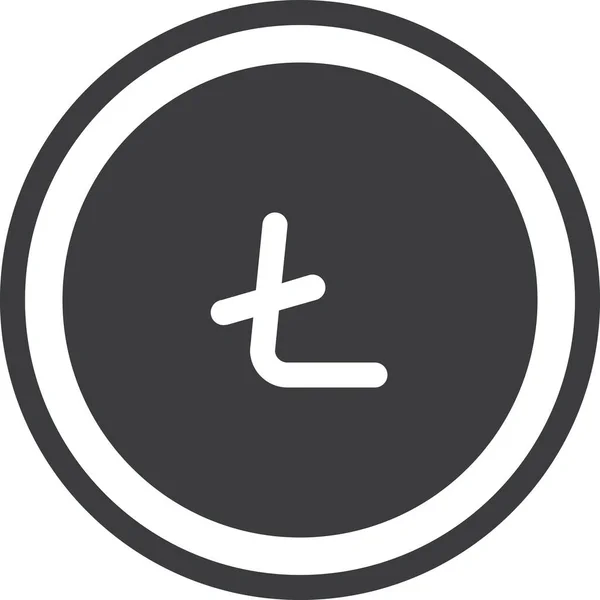 Litecoin Web Simgesi Basit Tasarım Vektör — Stok Vektör