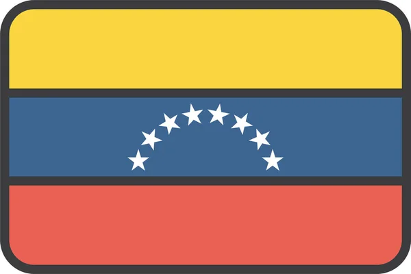 Venezuela Bandera Del País Ilustración Vectorial — Archivo Imágenes Vectoriales