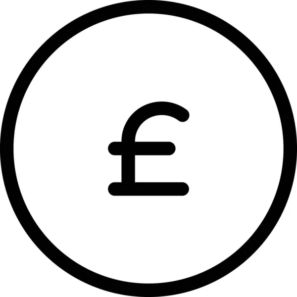 Pfund Web Icon Vektor Illustration — Stockvektor