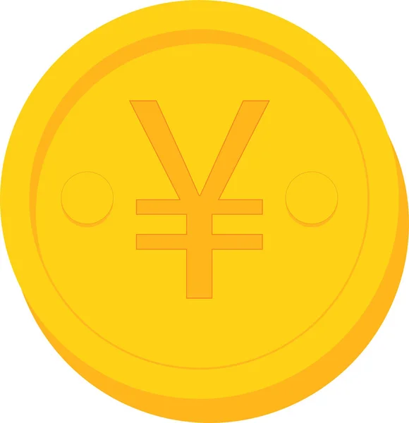 Yuan Geld Web Symbol Einfache Illustration — Stockvektor